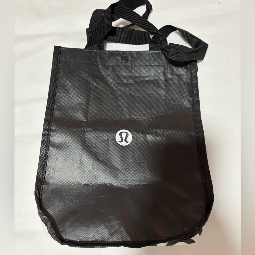 lululemon athletica Black Messenger Tote with Logo